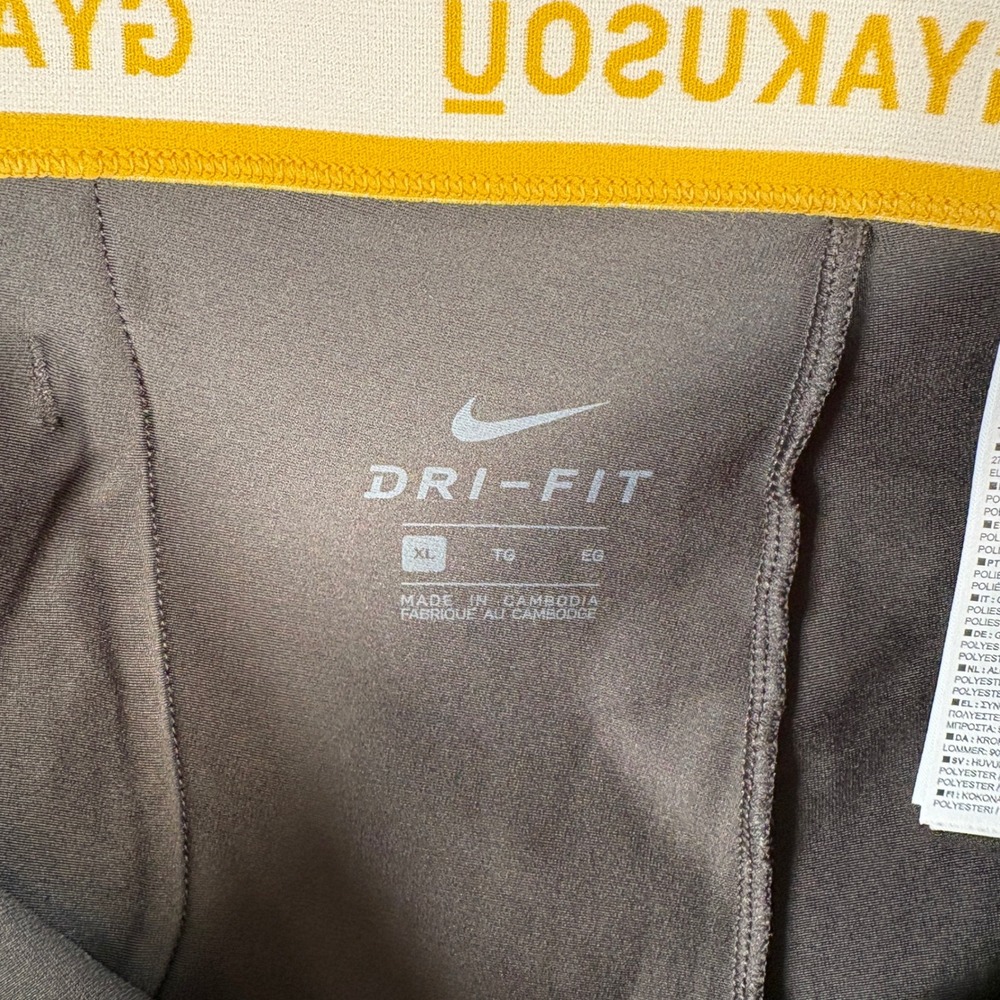 Nike x Gyakusou Undercover Helix Tights Mens XL Gray Yellow Running CD7115-274 - Picture 2 of 13